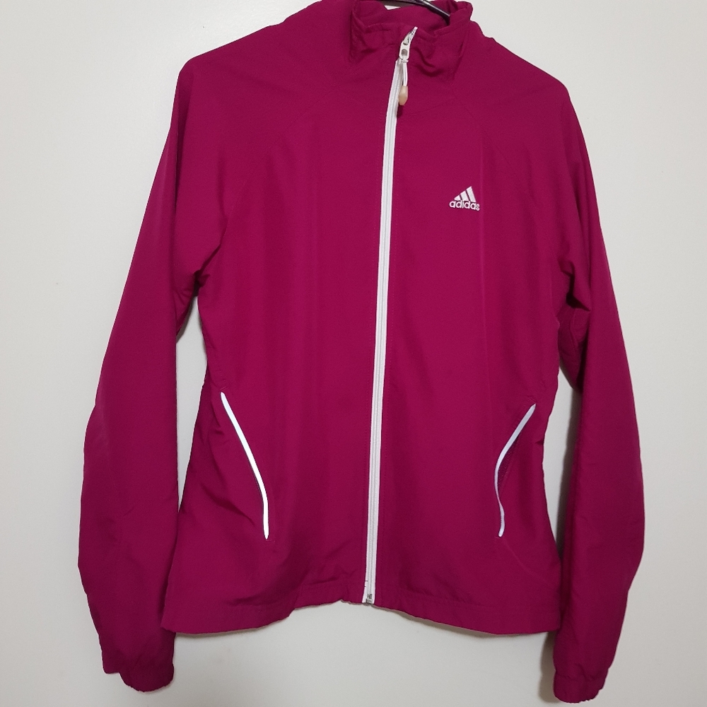 Pink Adidas windbreaker